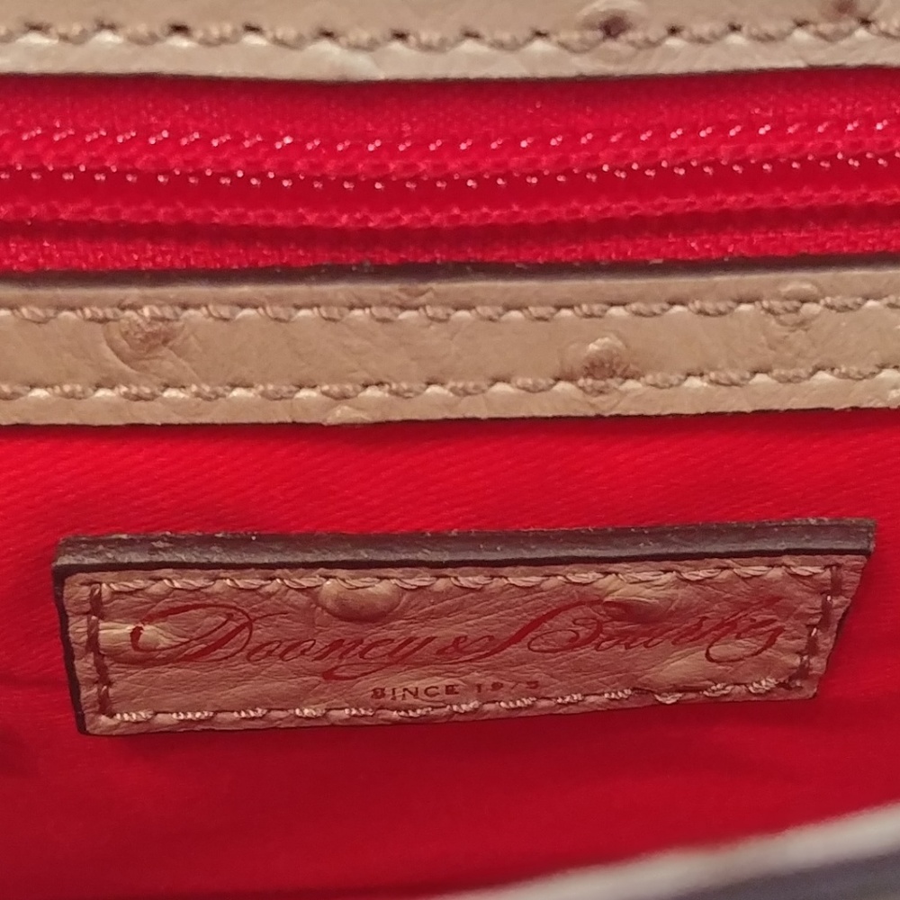 Dooney & Bourke Oyster Grey Ostrich Kyra Crossbody - Picture 5 of 9
